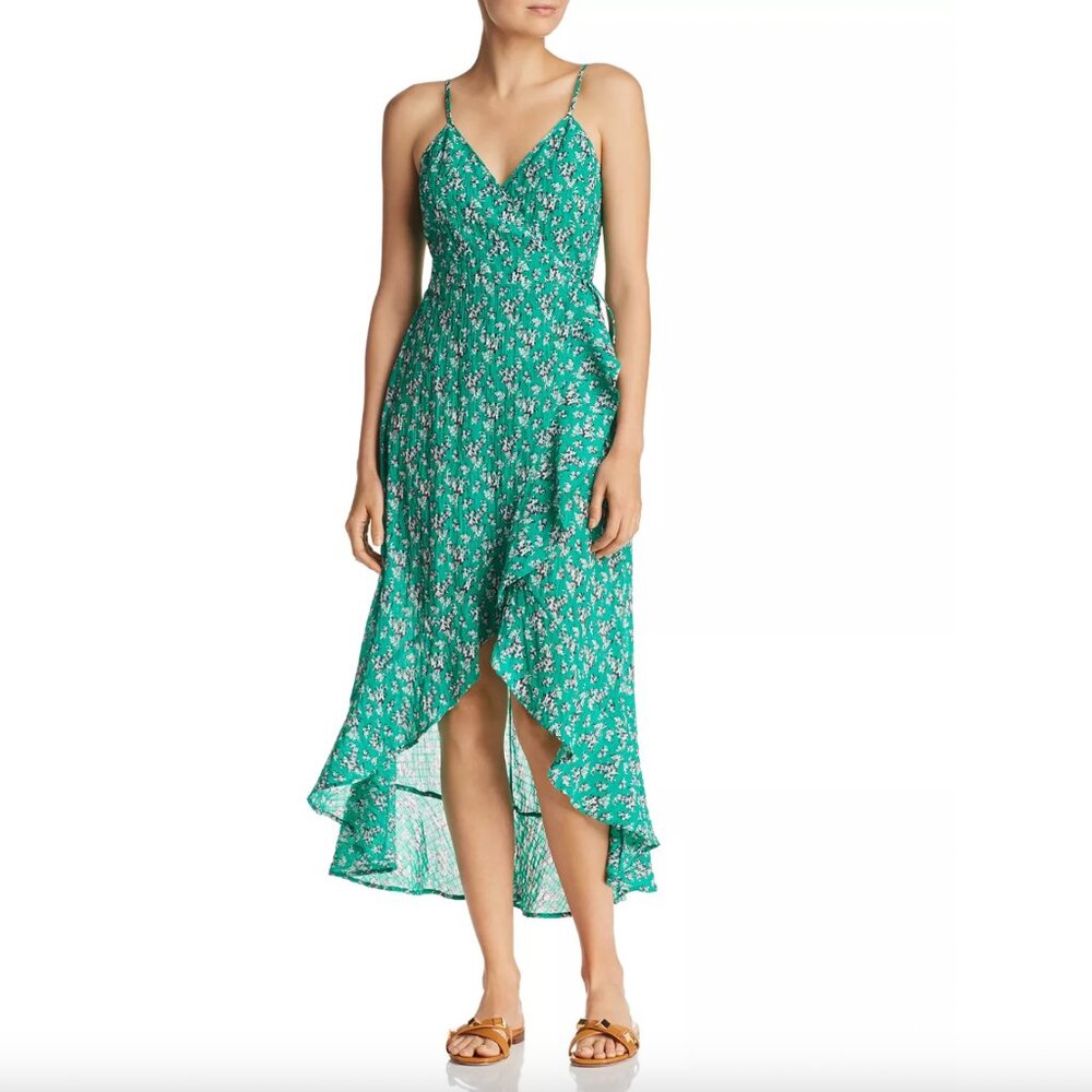 Fifth Label Dress Adventurer Midi Wrap Green Floral Sleeveless Wedding Guest S